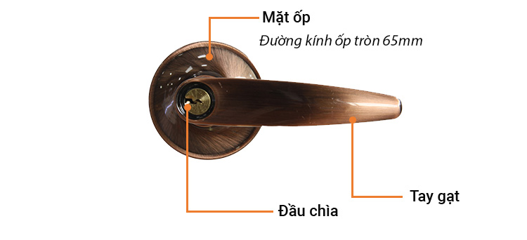 Yale VL6537US11 copper-colored lever round lock