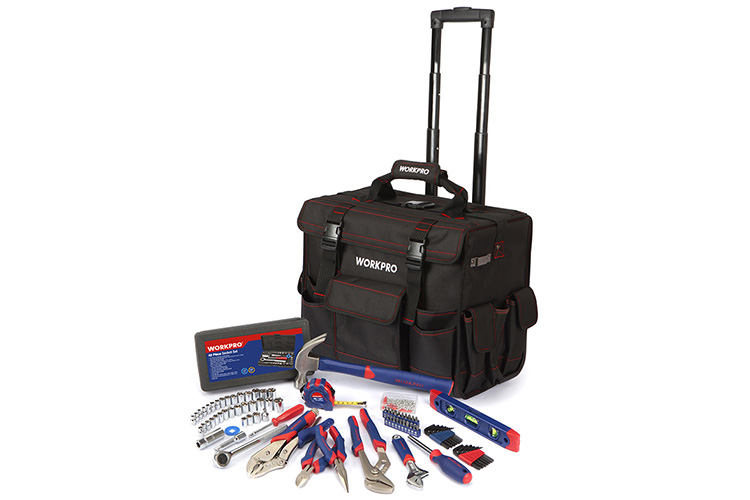 Bộ dụng cụ 176 chi tiết có bánh xe Workpro W009029