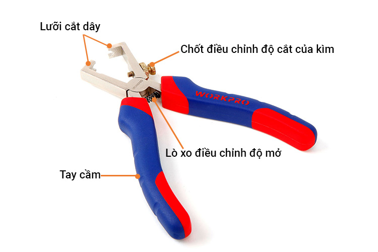 Kìm tước dây 6 inches/160mm Workpro W031011