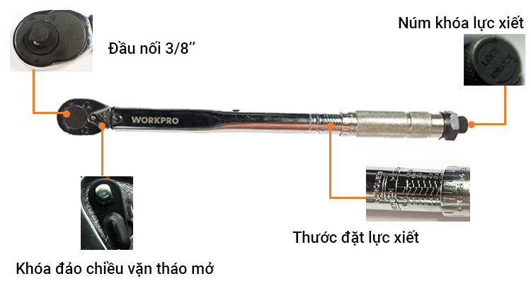 Workpro W071031 3/8 inches torque wrench