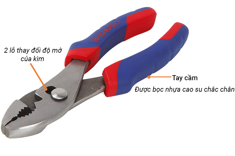 Workpro W031008 2-hole clamp pliers 8 inches/200mm