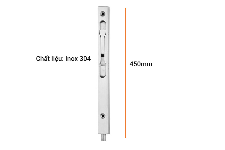 Chốt âm cửa gỗ 450mm Yale YFB-030