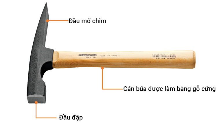 Búa đập gạch 500g Tramontina 40456018