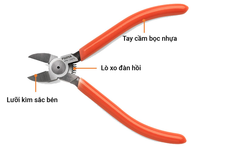 Kìm cắt nhựa lưỡi bằng 5inch/125mm Fujiya APN-125FS