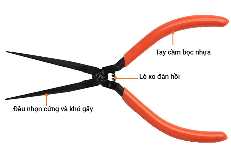 Kìm nhọn kỹ thuật mini 6inch/150mm Fujiya ATR-150S
