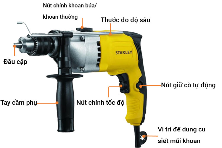 Máy khoan động lực 720W Stanley STDH7213-B1