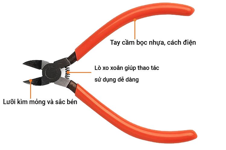 Kìm cắt nhựa lưỡi tròn 5inch/125mm Fujiya APN-125RS