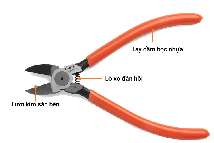 Kìm cắt nhựa lưỡi bằng 6inch/150mm Fujiya APN-150FS