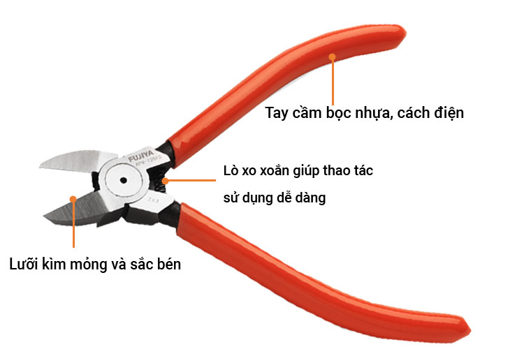 Kìm cắt nhựa lưỡi tròn 6inch/150mm Fujiya APN-150RS