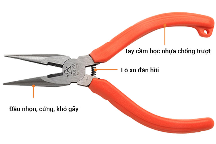 Kìm nhọn 5inch/125mm Fujiya AR-125S