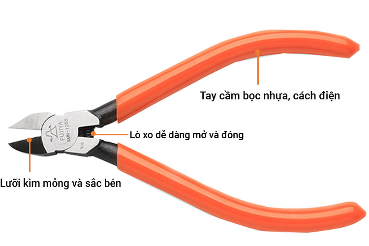 Kìm cắt mini 5inch/125mm Fujiya AMN-125S
