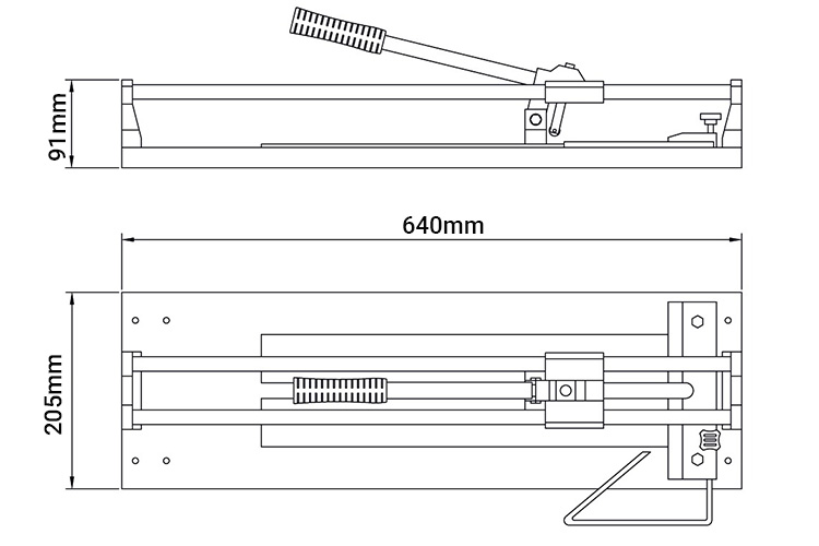 Bàn cắt gạch 500mm Tramontina 43380050
