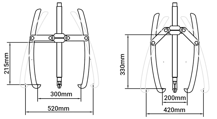 Kích thước của cảo 3 chấu 12 inch Tramontina 44029012