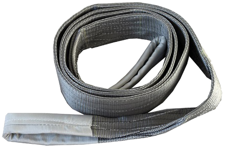 Flat fabric cable with two eyes, 4 tons
