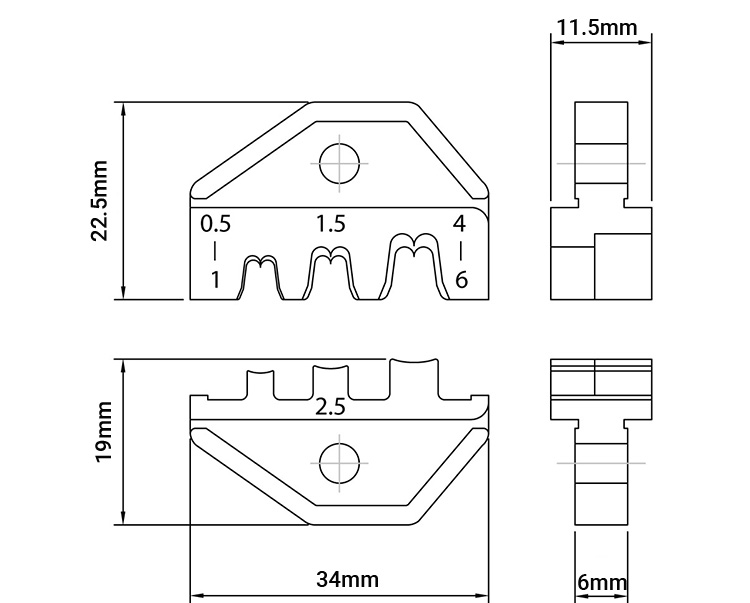 Đầu bấm cos ghim Capa dẹp Tramontina 44056102