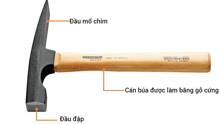 Búa đập gạch 680g Tramontina 40456024