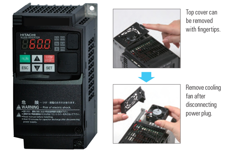 Biến tần Hitachi WJ200-004SFC