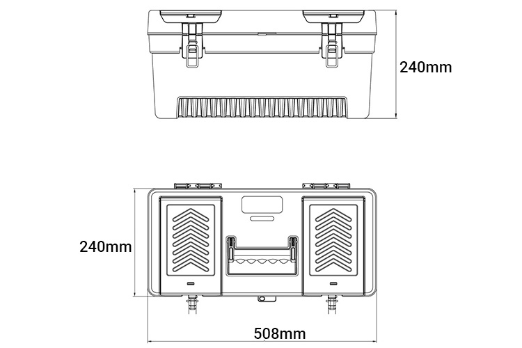 Hộp đựng đồ nghề 240x508x240mm Tramontina 43803020