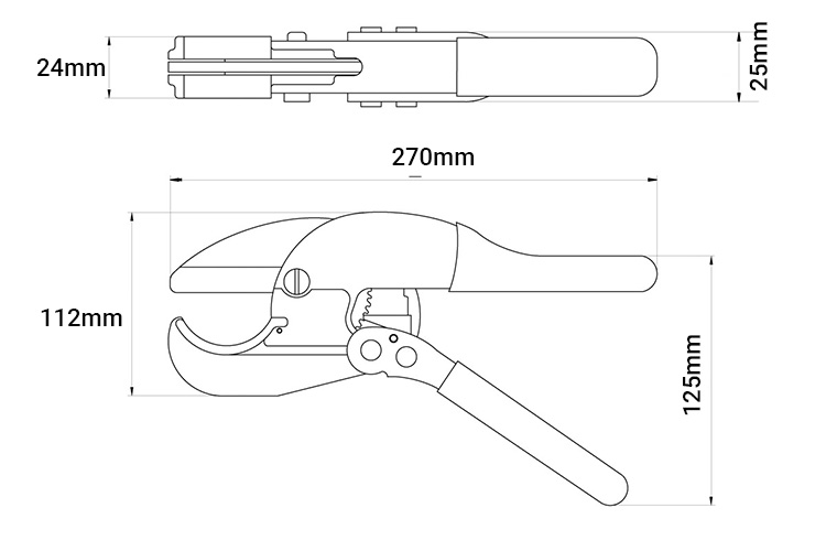 Kìm cắt ống nhựa 63mm Tramontina 44059163