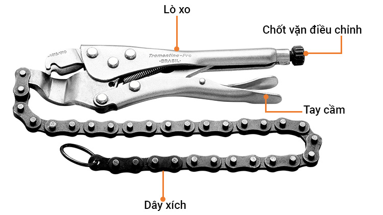 Kìm chết dây xích 10 inch Tramontina 44015110