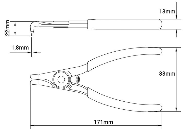 Kìm mở phe ngoài mũi cong 7 inch Tramontina 44011107