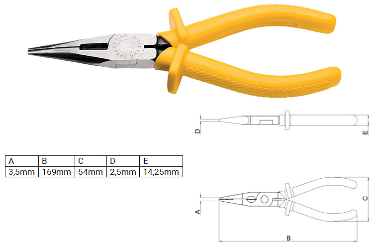 Kìm mũi nhọn 6 inch Tramontina 41008106