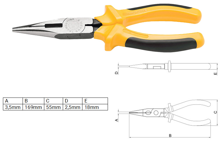 Kìm mũi nhọn 6 inch Tramontina 41008116