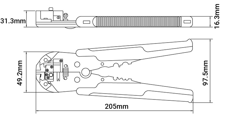 Kìm tuốc dây 8 inch Tramontina 44051108