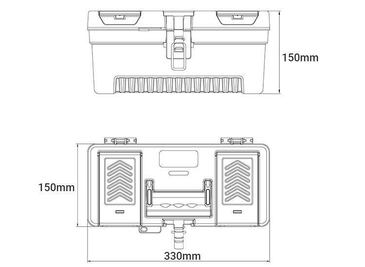 Hộp đựng đồ nghề 150x330x150mm Tramontina 43803013