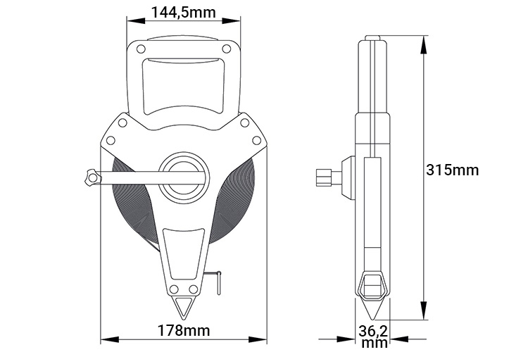 thước dây sợi thủy tinh Tramontina 43154011