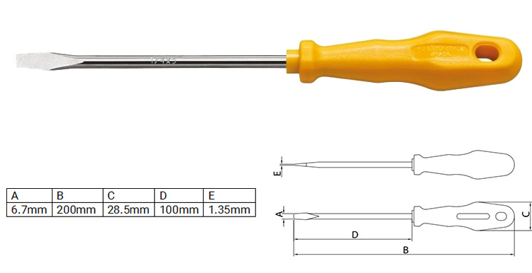 Tua vít dẹp 6x100mm Tramontina 41500030
