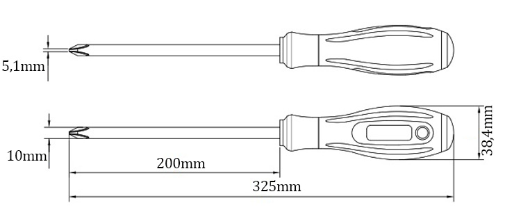 Kích thước của tua vít Tramontina  44128050