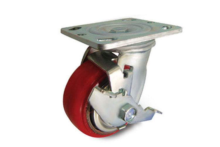 Kyung Chang 4050S A1 PC TB Medium Duty PU Caster with Locking Shaft