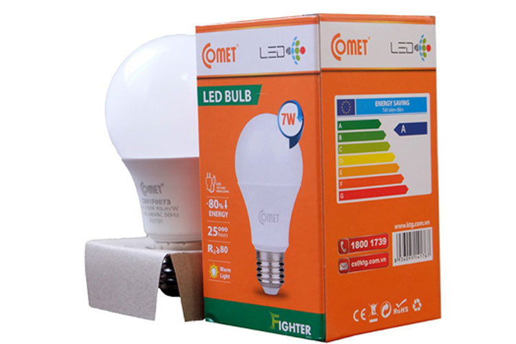 Bộ 04 bóng Led Bulb 9W Comet Fighter CB01F0096 ánh sáng trắng