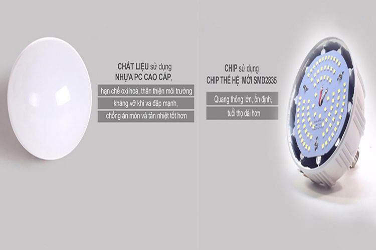 Bộ 02 bóng Bulb Led 15W Comet CB13H-15D ánh sáng trắng