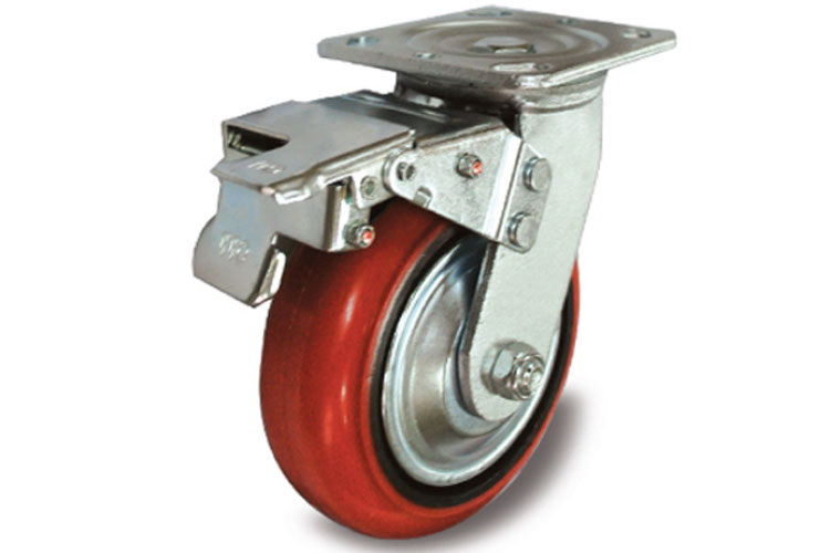 Kyung Chang 4040S A1 PC TTL medium load PU wheel with locking shaft