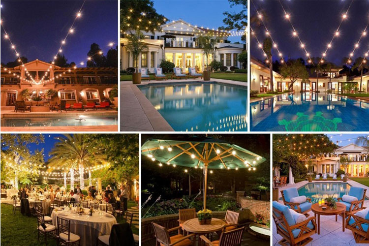 Dây đèn LED thả ngoài trời dài 10m Sundeed HB-2×0.5-10m-10-P