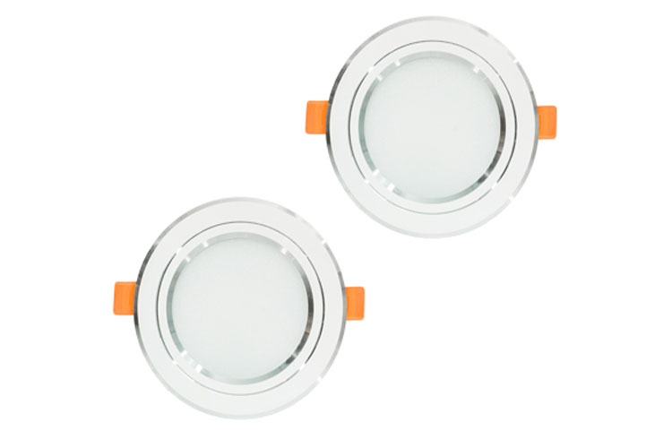 Bộ 02 bóng đèn Led âm trần đổi màu siêu mỏng 7W Comet CD03M0070S viền bạc