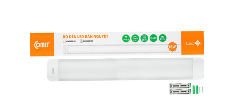 Bộ 02 đèn Led bán nguyệt 18W Comet CW02S0186ánh sáng trắng
