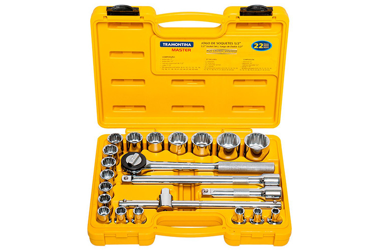 Bộ tuýp 1/2 inch 22 chi tiết Tramontina 43600022