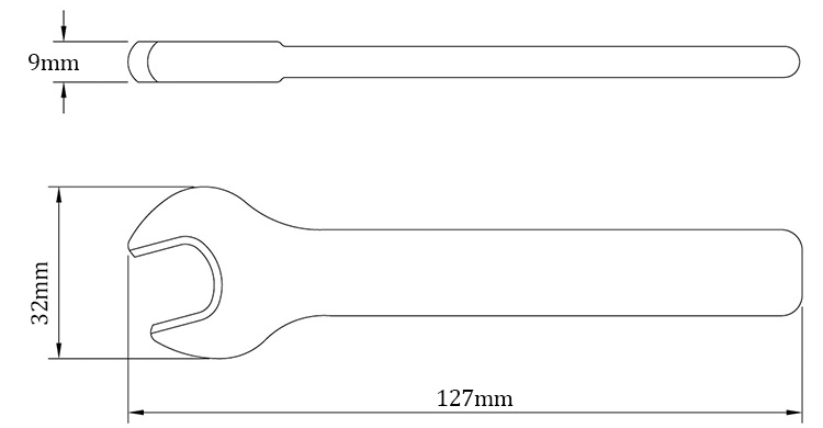 Dimensions of Tramontina insulated wrench 44320012