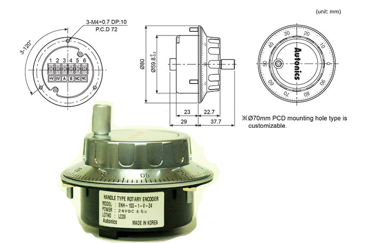  Bộ mã hóa vòng quay Autonics ENH-100-1-T-24