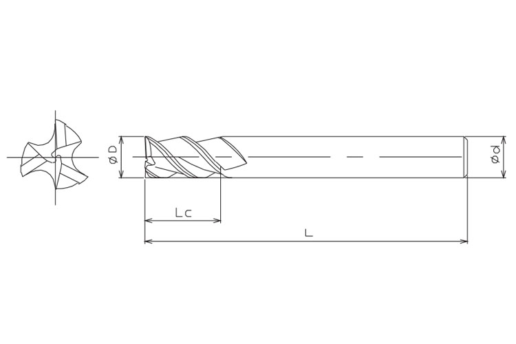 Phay hợp kim 3 me Ø3 OSG SCA-ETS  S530030