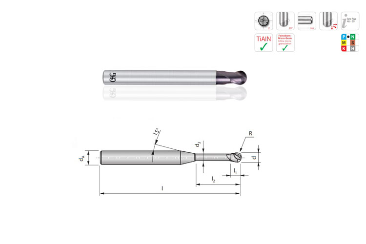 Phay hợp kim cầu R1.75X3.5 OSG TA-SMG-EBD S610035