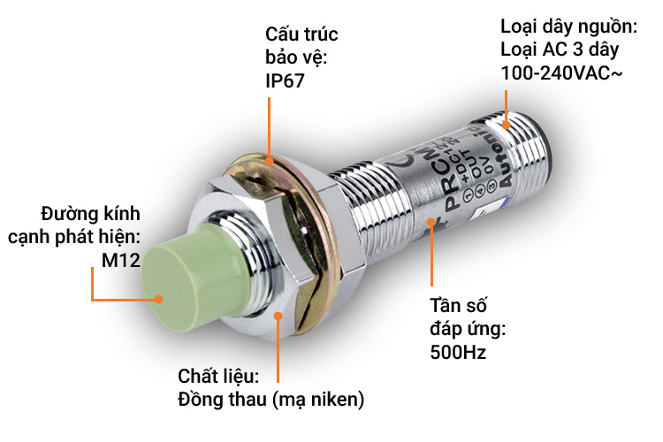 Cảm biến từ có giắc cắm hình trụ Autonics PRCM12-4DN