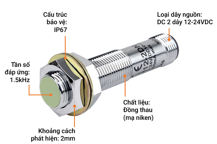 Cảm biến hình trụ loại DC 2 dây Autonics PRCMT12-2DO