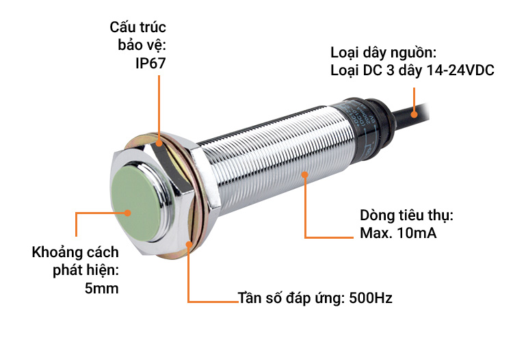 Cảm biến tròn 3 dây Autonics PRL18-5DN