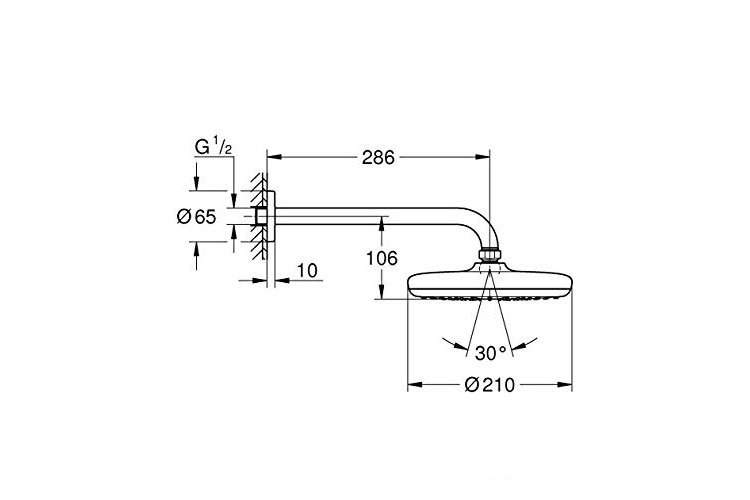 Bộ bát sen và thanh nối GROHE 26411000