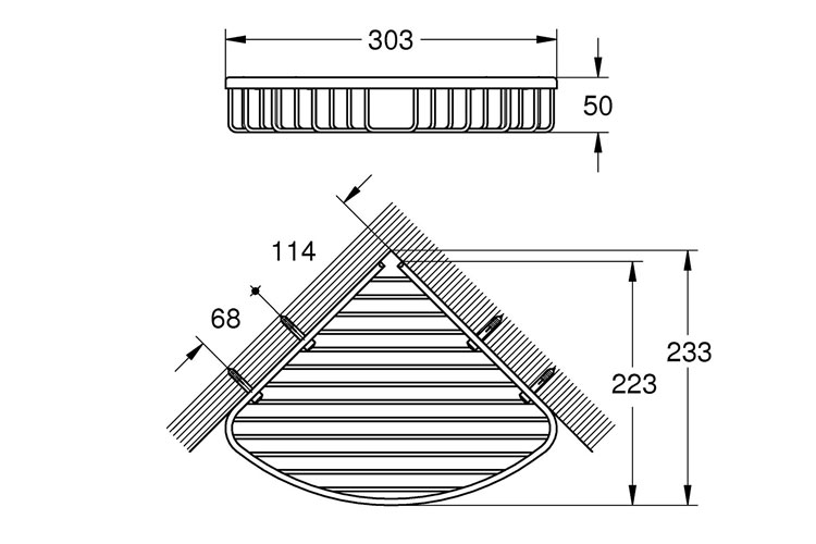 Kệ góc treo tường GROHE 40663001