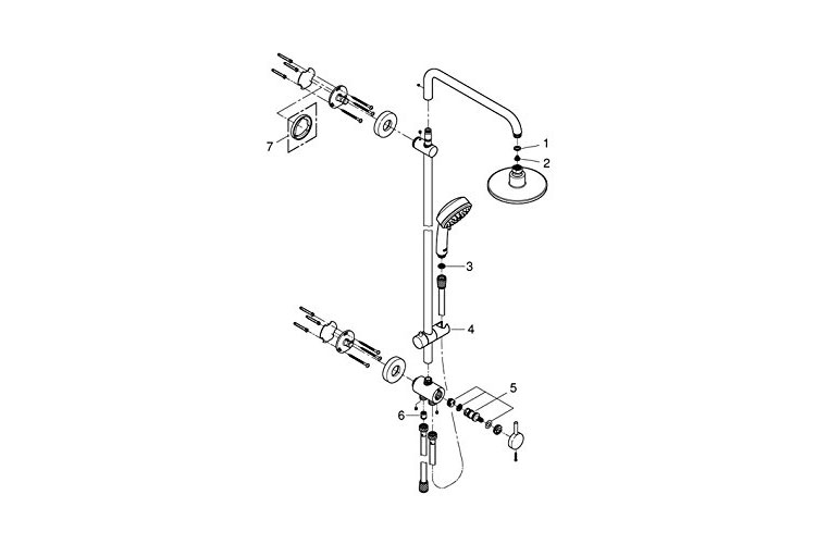 Bộ sen tắm và diverter GROHE 26225000